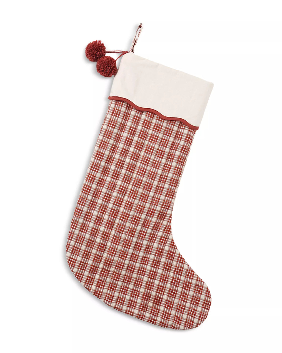 NOEL STOCKING RUBY PLAID