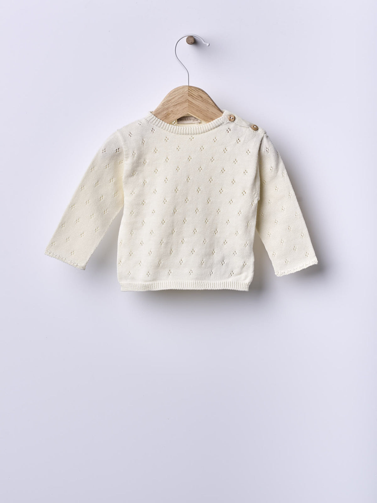 Long-sleeved sweater knitted in organic cotton | BREEZE