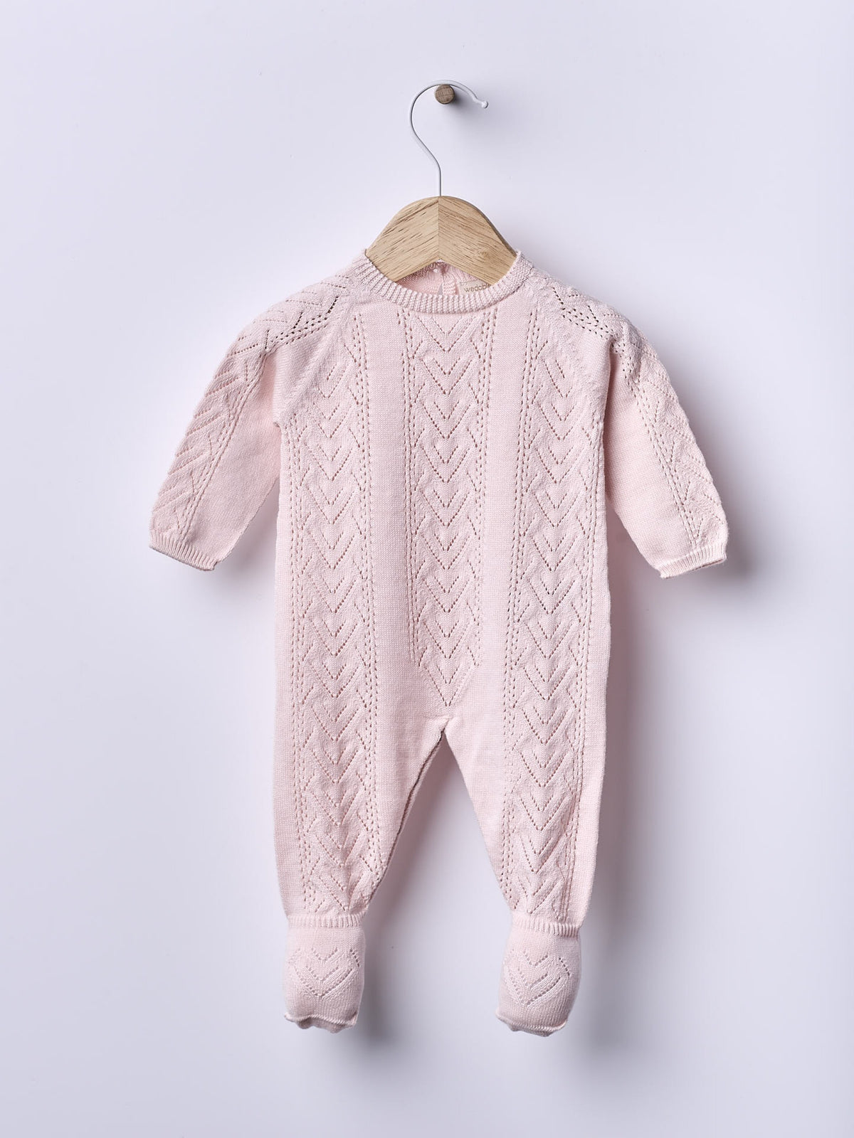Babygrow knitted in organic cotton | ROMANTIC SPRING DAY