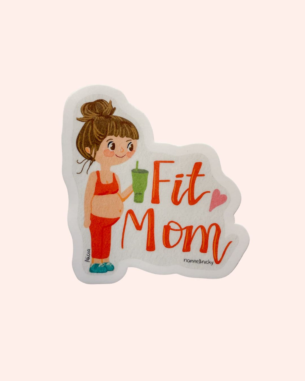 Stickers Fit Mom Morena + Un Día a la Vez