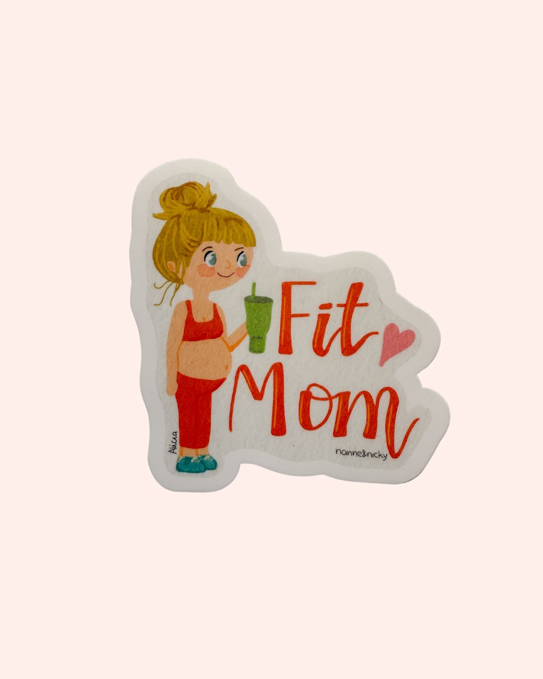 Stickers Fit Mom Rubia + Un Día a la Vez
