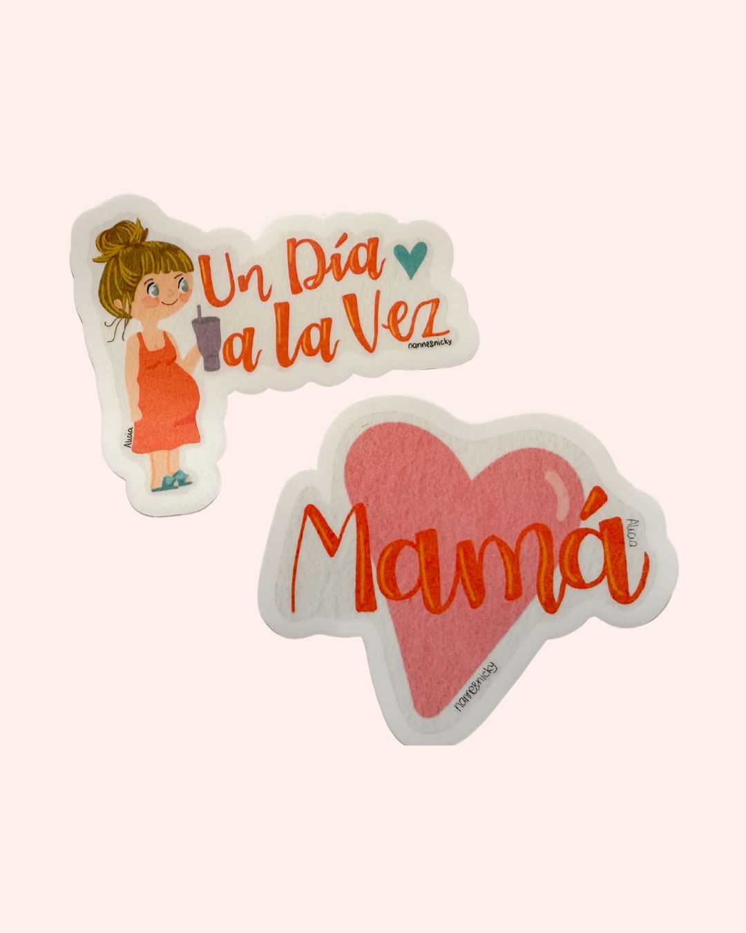 Stickers Un Día a la Vez Ojos Celestes  + Mamá