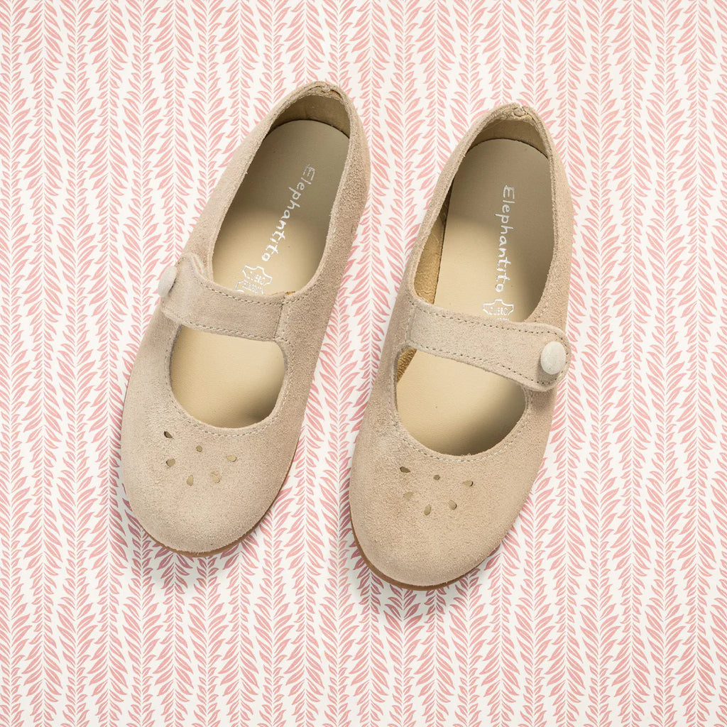 Andi Mary Jane Suede Beige
