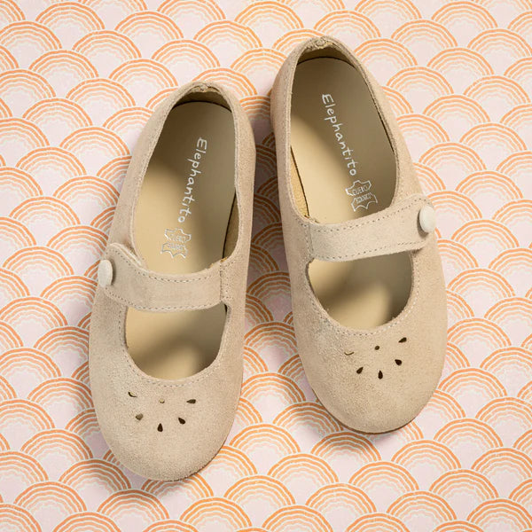 Andi Mary Jane Suede Beige