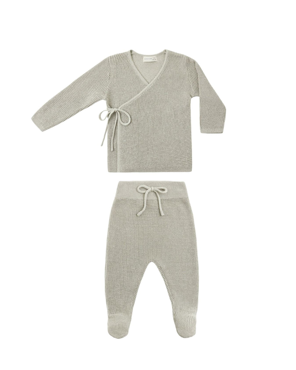 Knit Wrap Top Laurel + footed knit pant