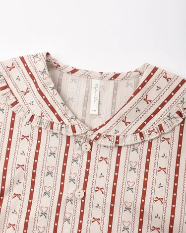 RUFFLE PAJAMAS CANDY CANE LANE