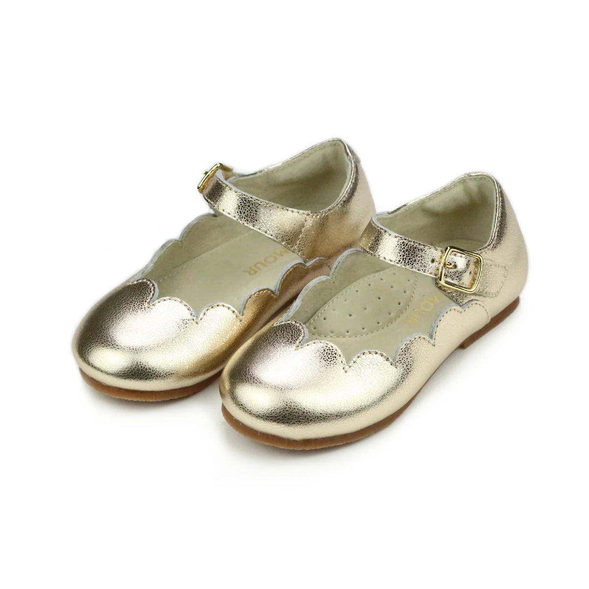 Sonia Scalloped Flat-Gold