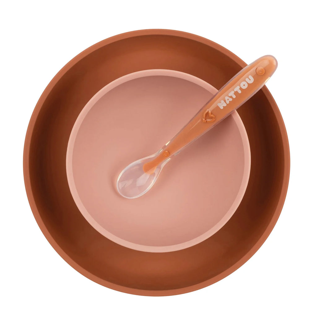 Silicone Tableware Set with Bib set of 4 Pieces
