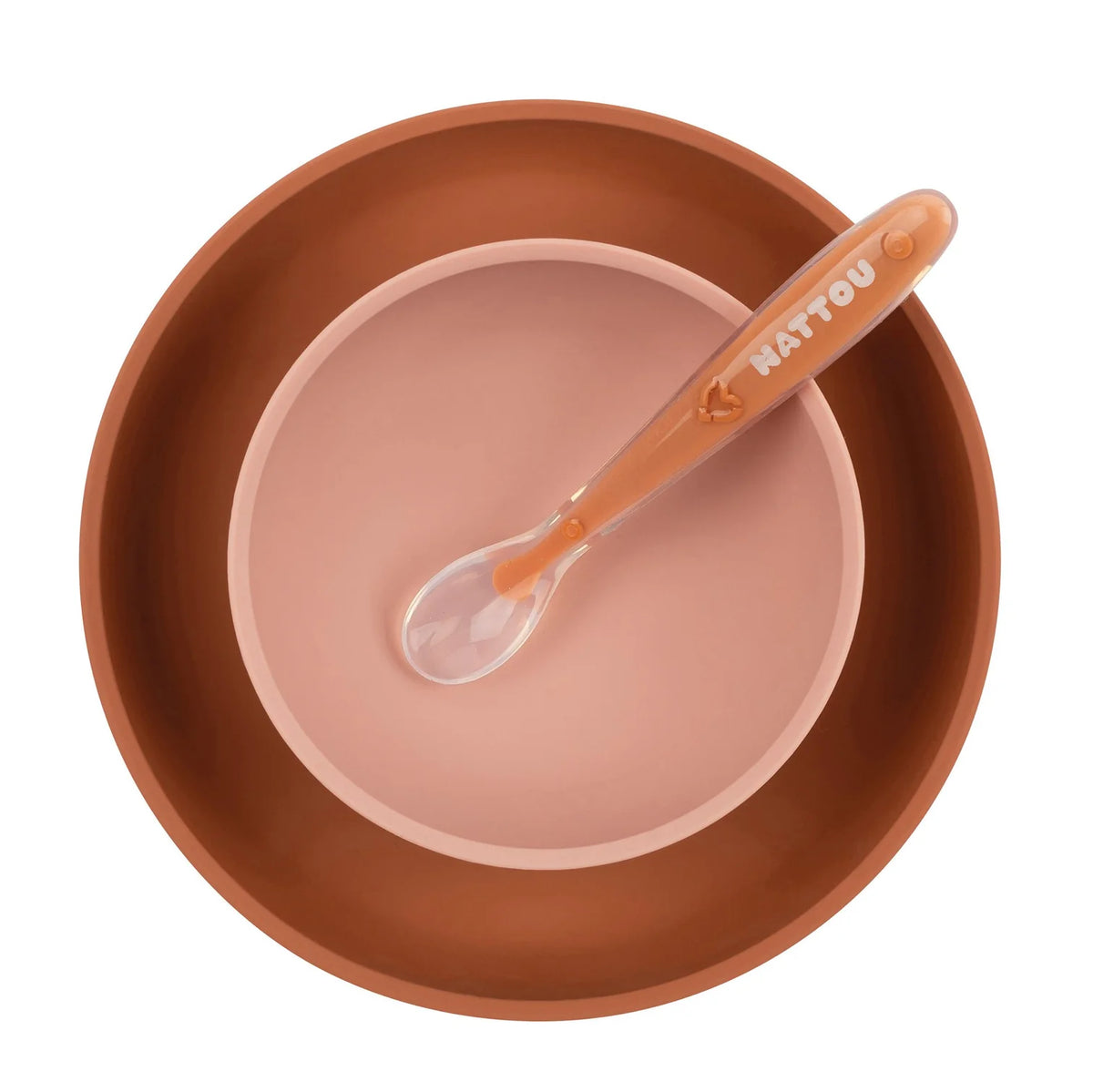 Silicone Tableware Set with Bib set of 4 Pieces