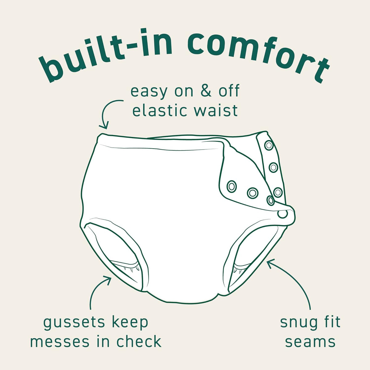 Eco Snap Swim Diaper-Coral