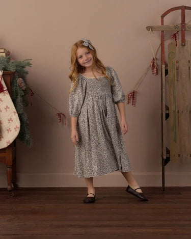 DELLA DRESS SLATE FLORAL