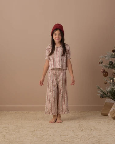 RUFFLE PAJAMAS CANDY CANE LANE