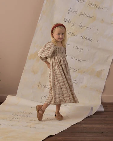 DELLA DRESS FLORAL STRIPE