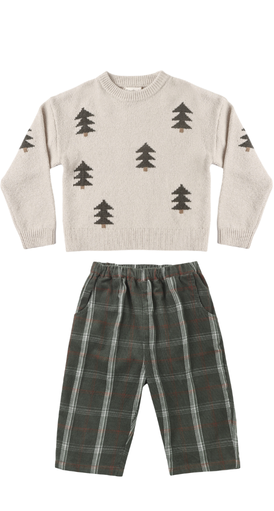 ASPEN SWEATER AND PLAID PANT SET
