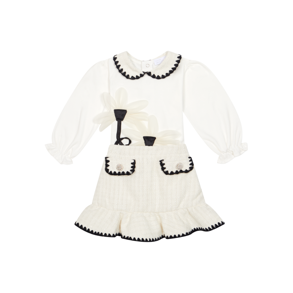 Chic rok set met bloem