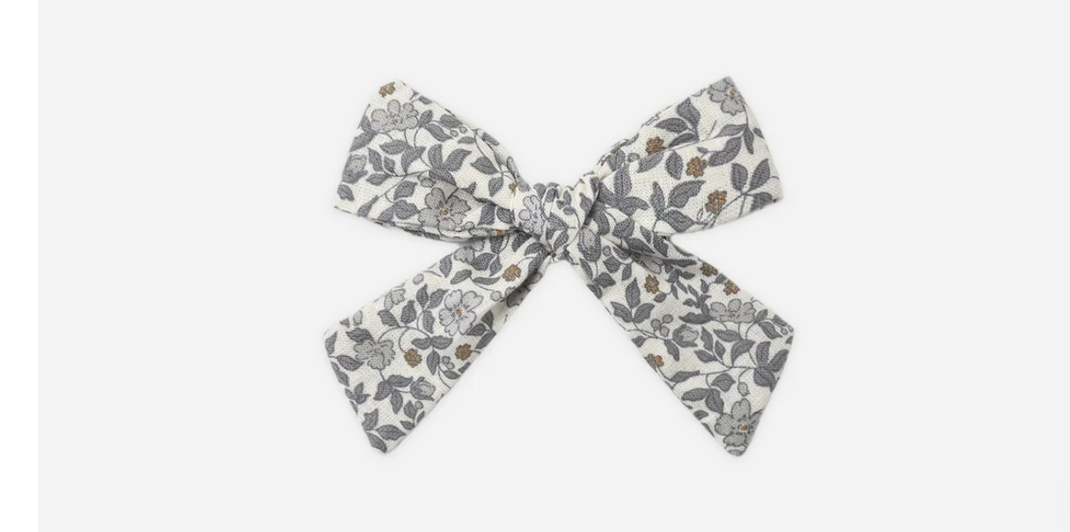 TEEN BOW SLATE FLORAL