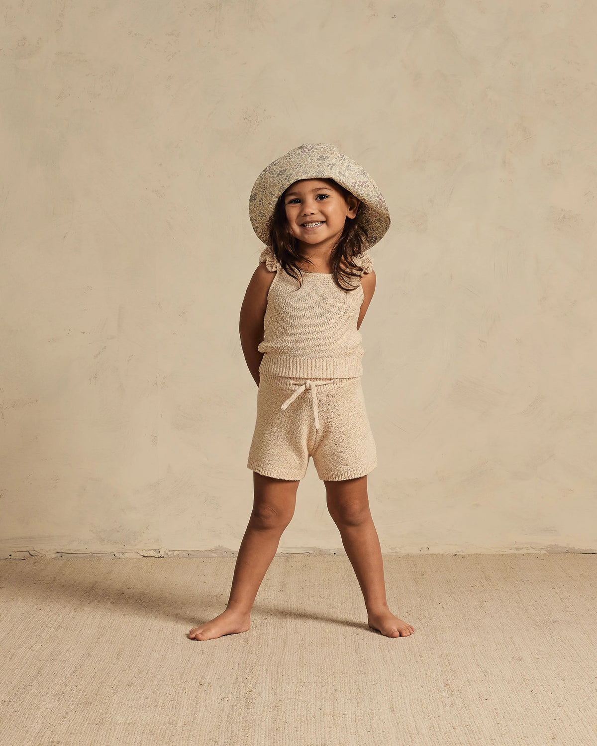 Knit shorts || heathered shell