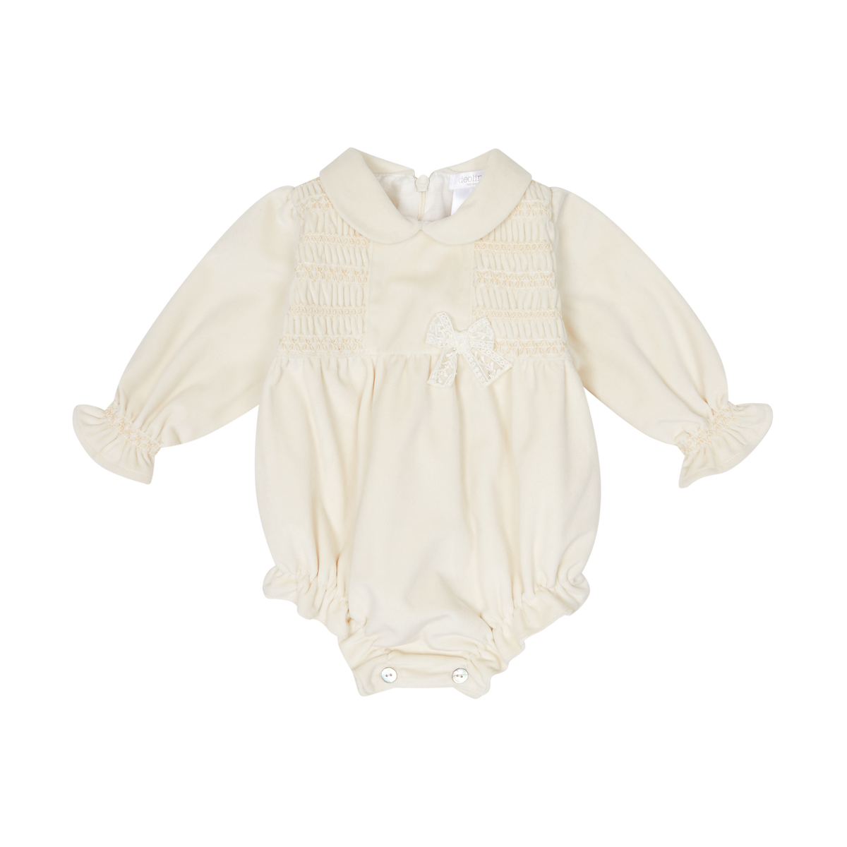Velvet Smocked Romper