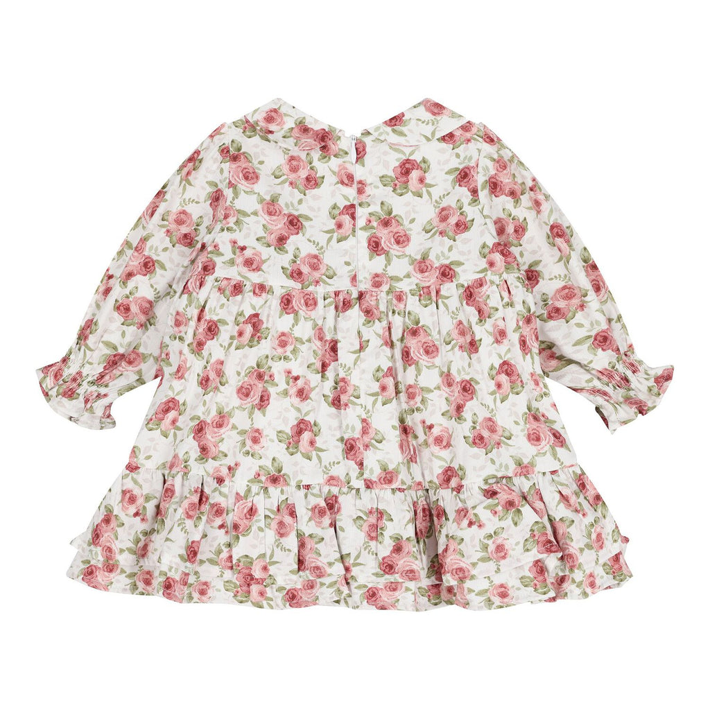 Baby Girls Ivory & Pink Floral Dress