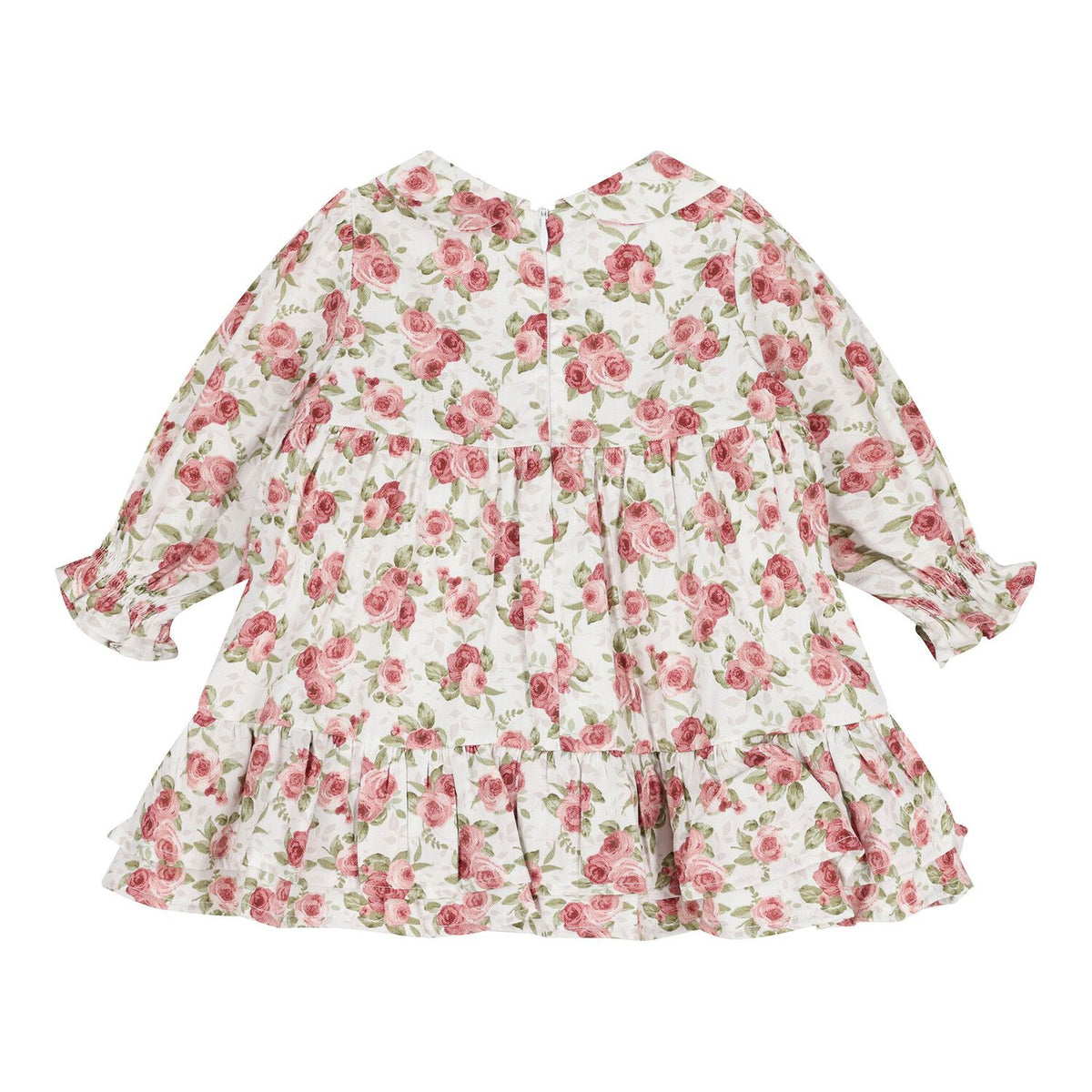 Baby Girls Ivory & Pink Floral Dress