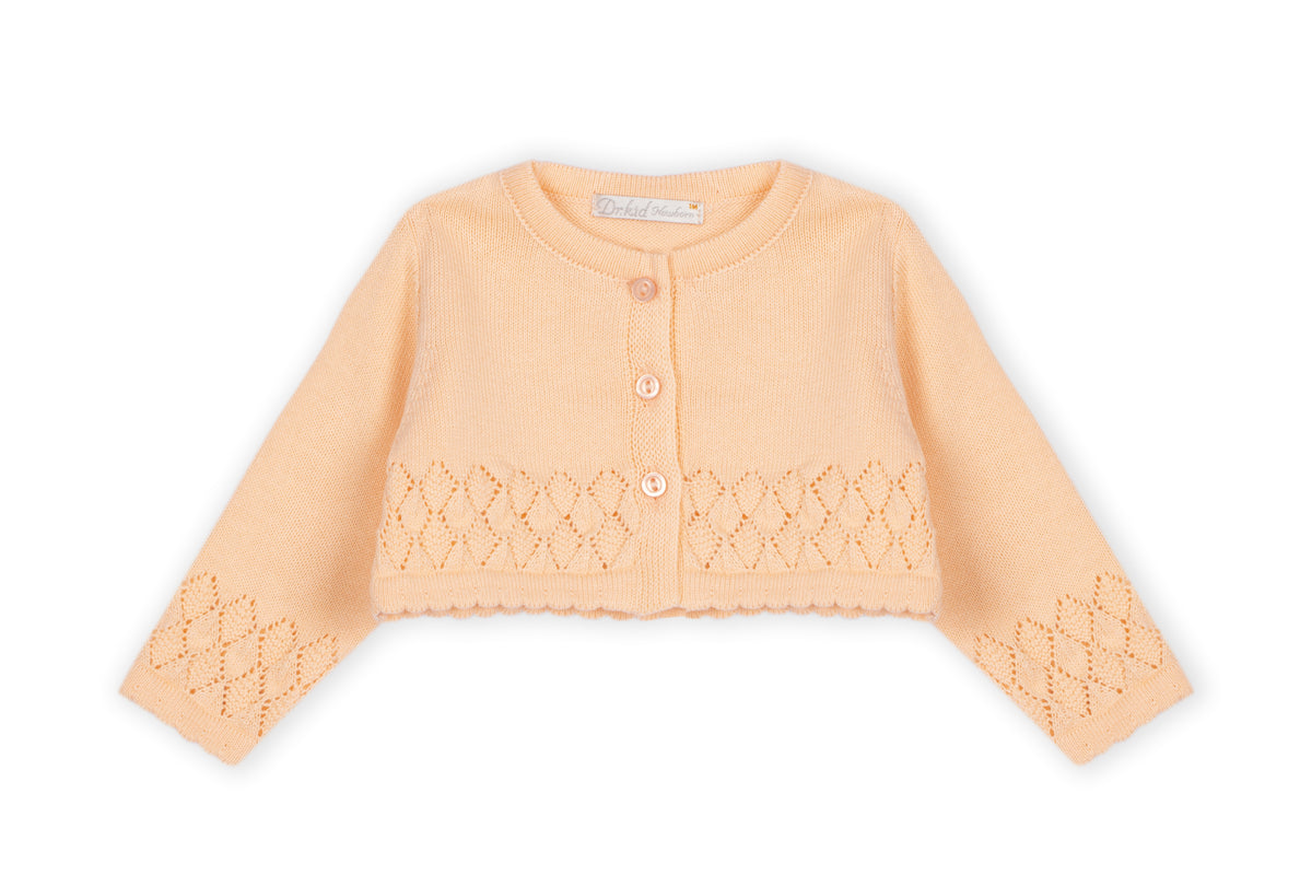 Short Cardigan Salmão Claro