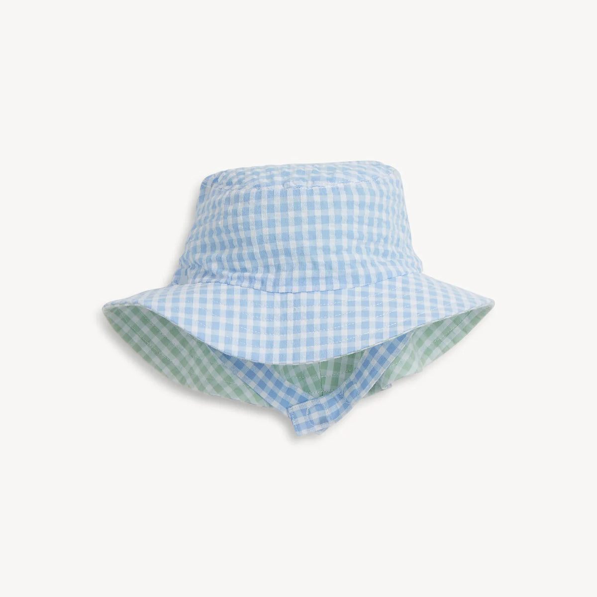 COLORBLOCK CLOUD BLUE GINGHAM BUCKET HAT