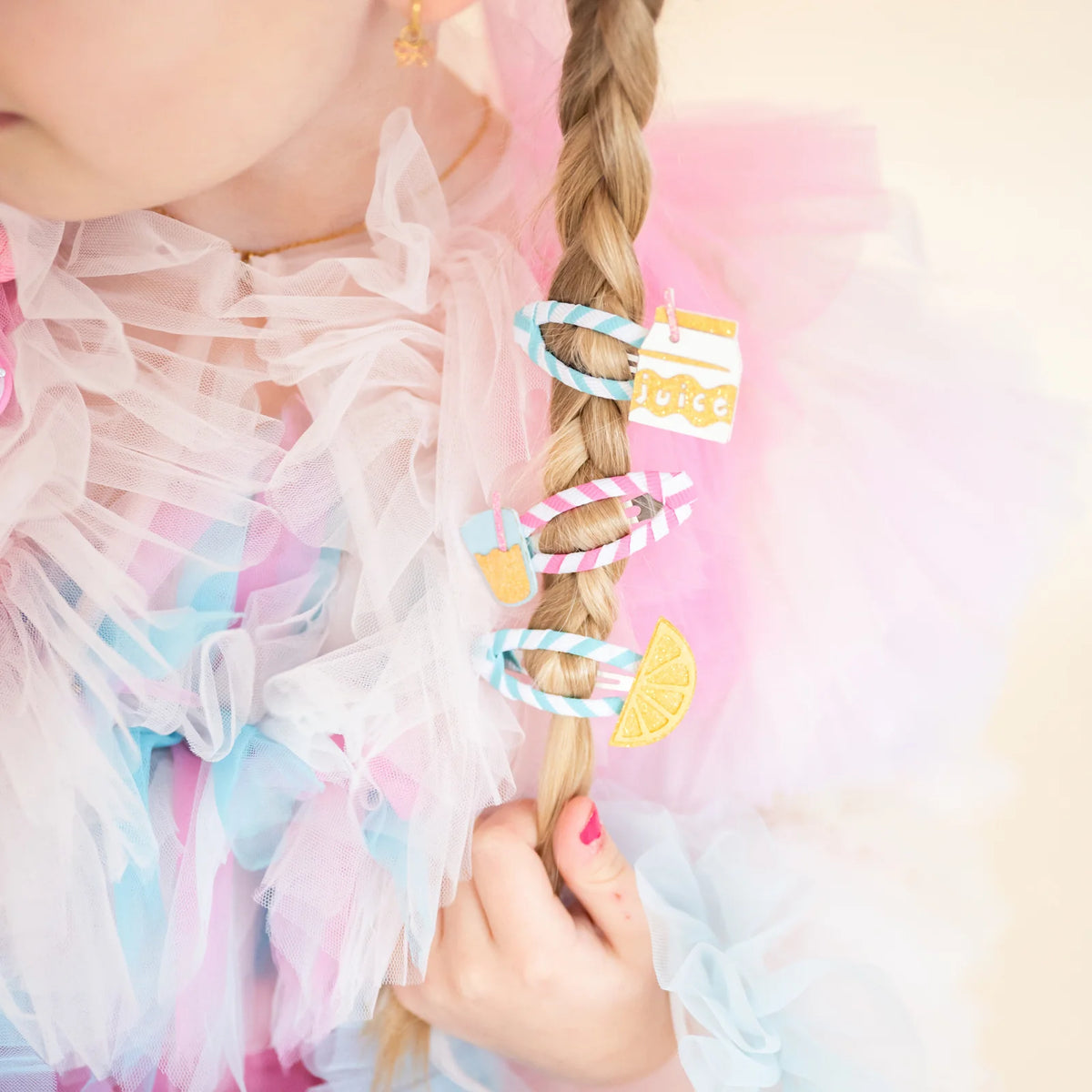 Orange Juice Hair Clip Set