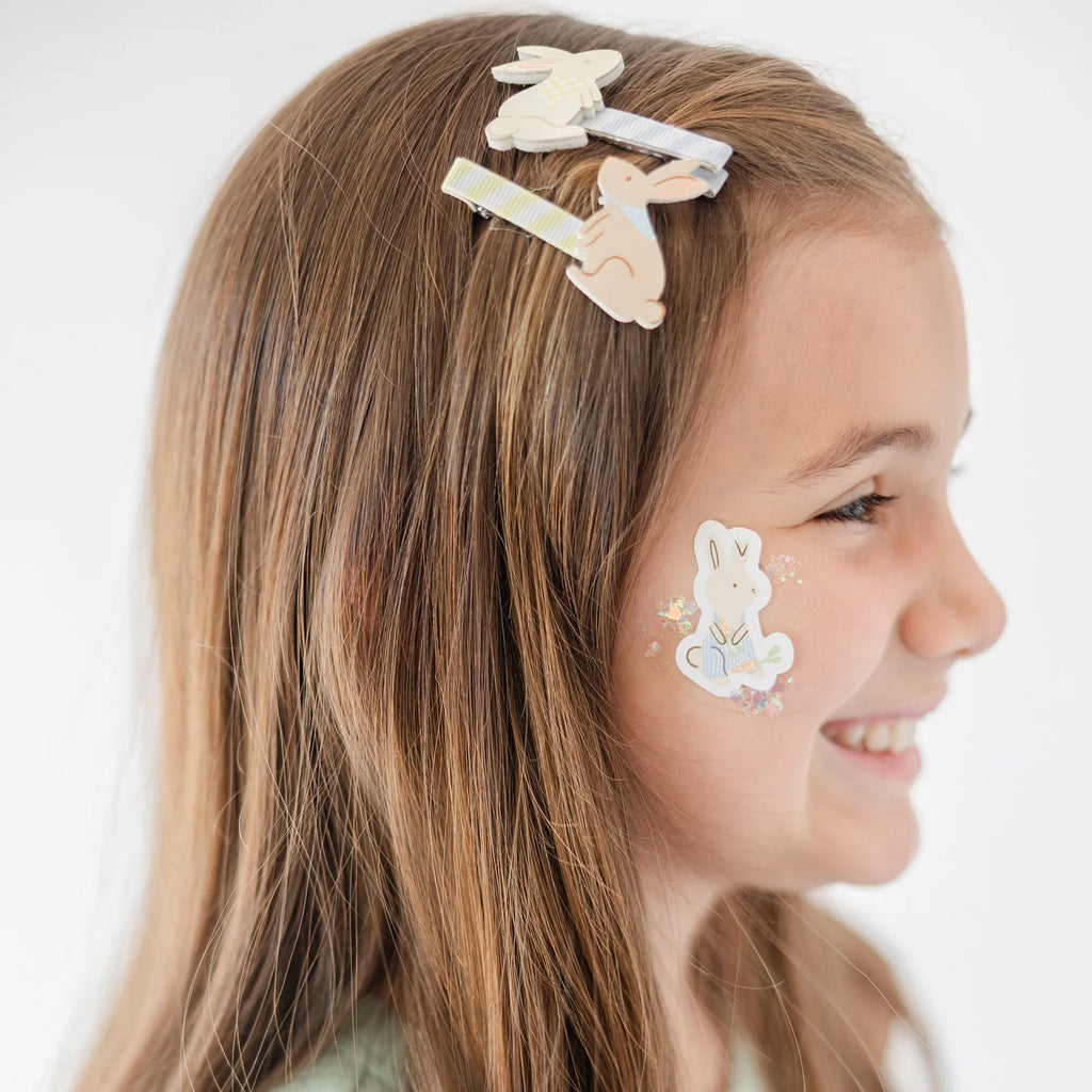 Bunnies In The Garden Bunny Hair Clip Set