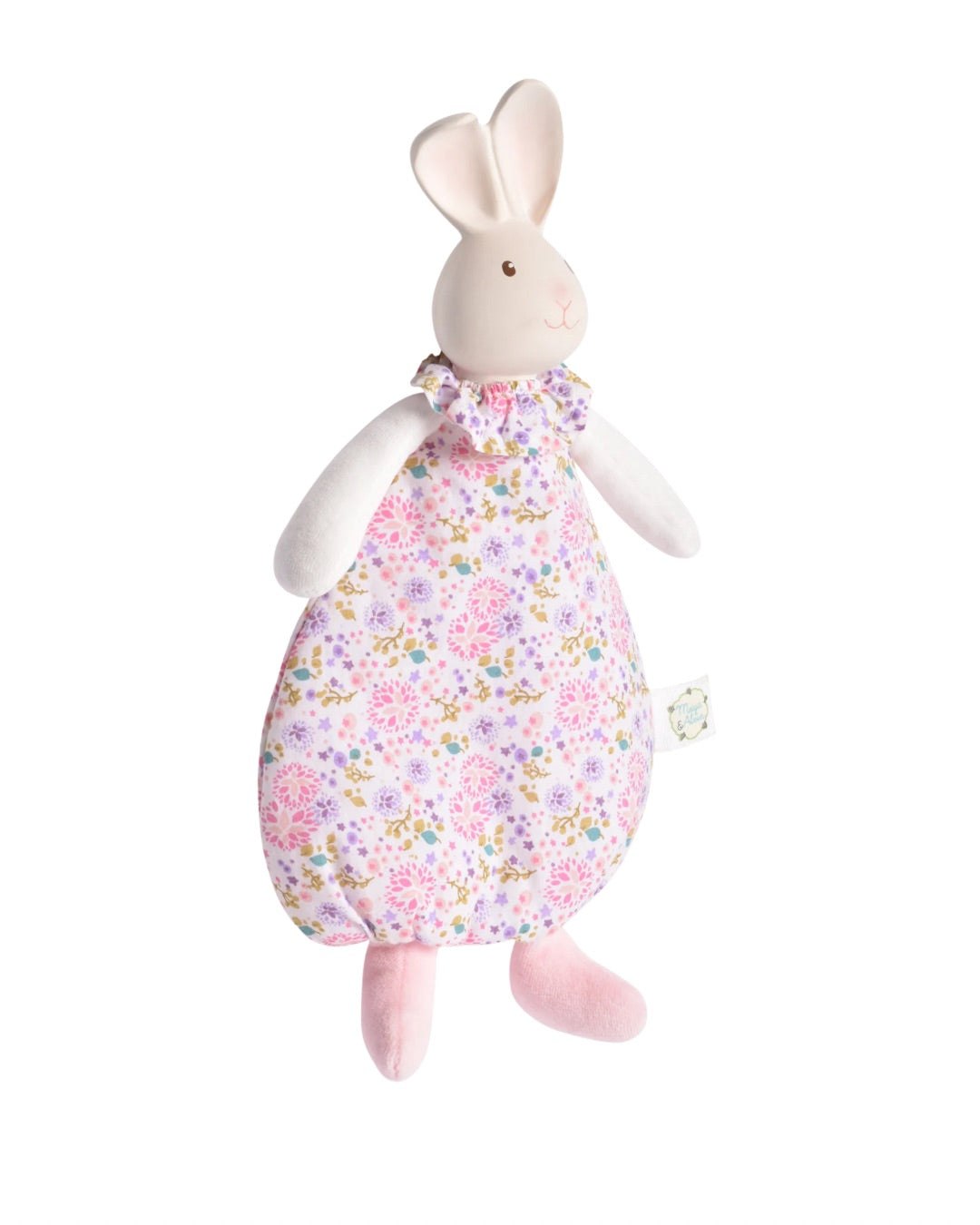 Havah the Bunny Lovey with Organic Natural Rubber Head