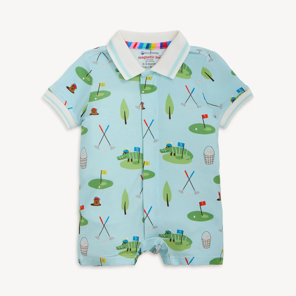 GOPHER IT MODAL MAGNETIC S/S SHORT POLO ROMP