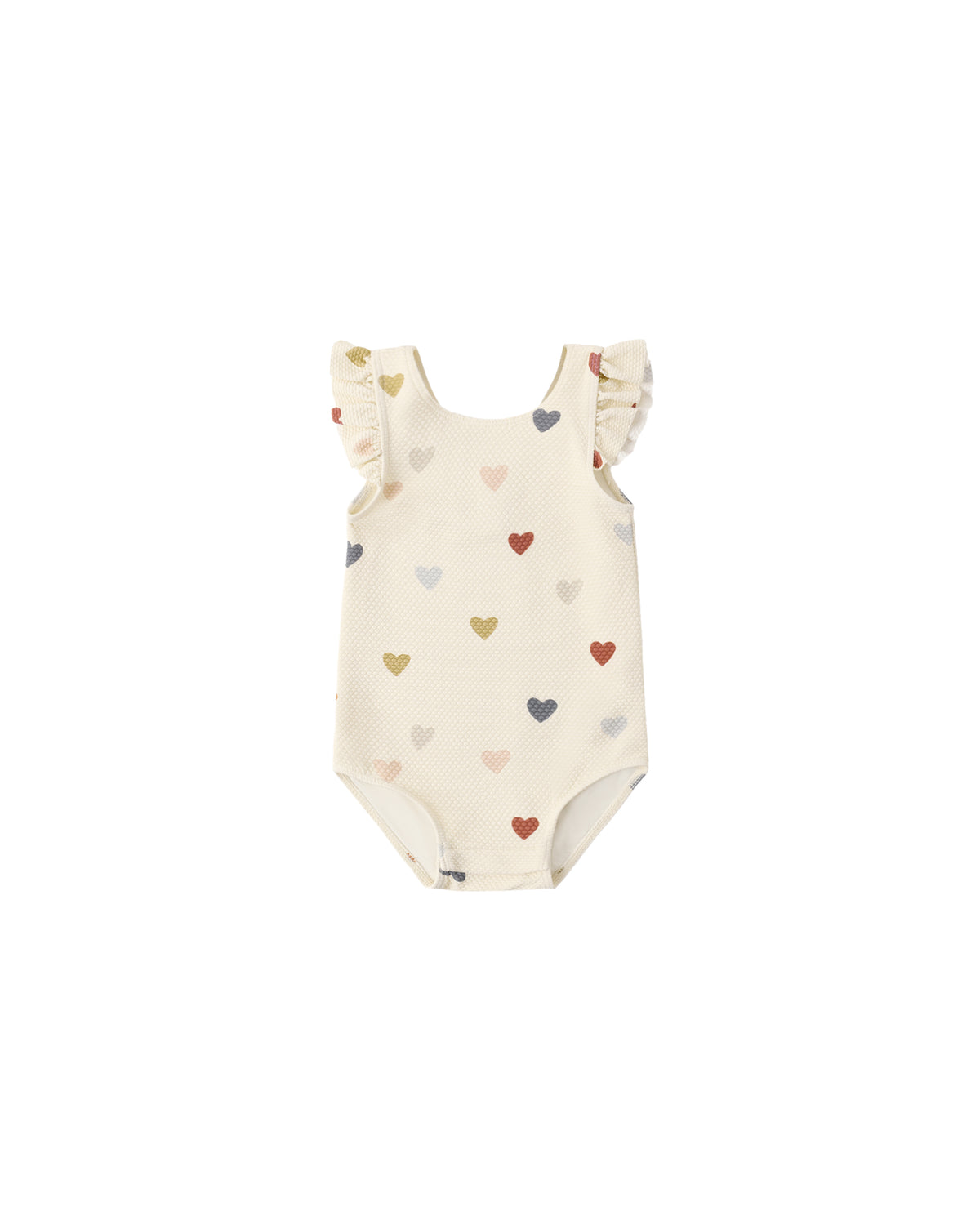 SCOOP BACK ONE-PIECE SWIMSUIT || CONFETTI HEARTS