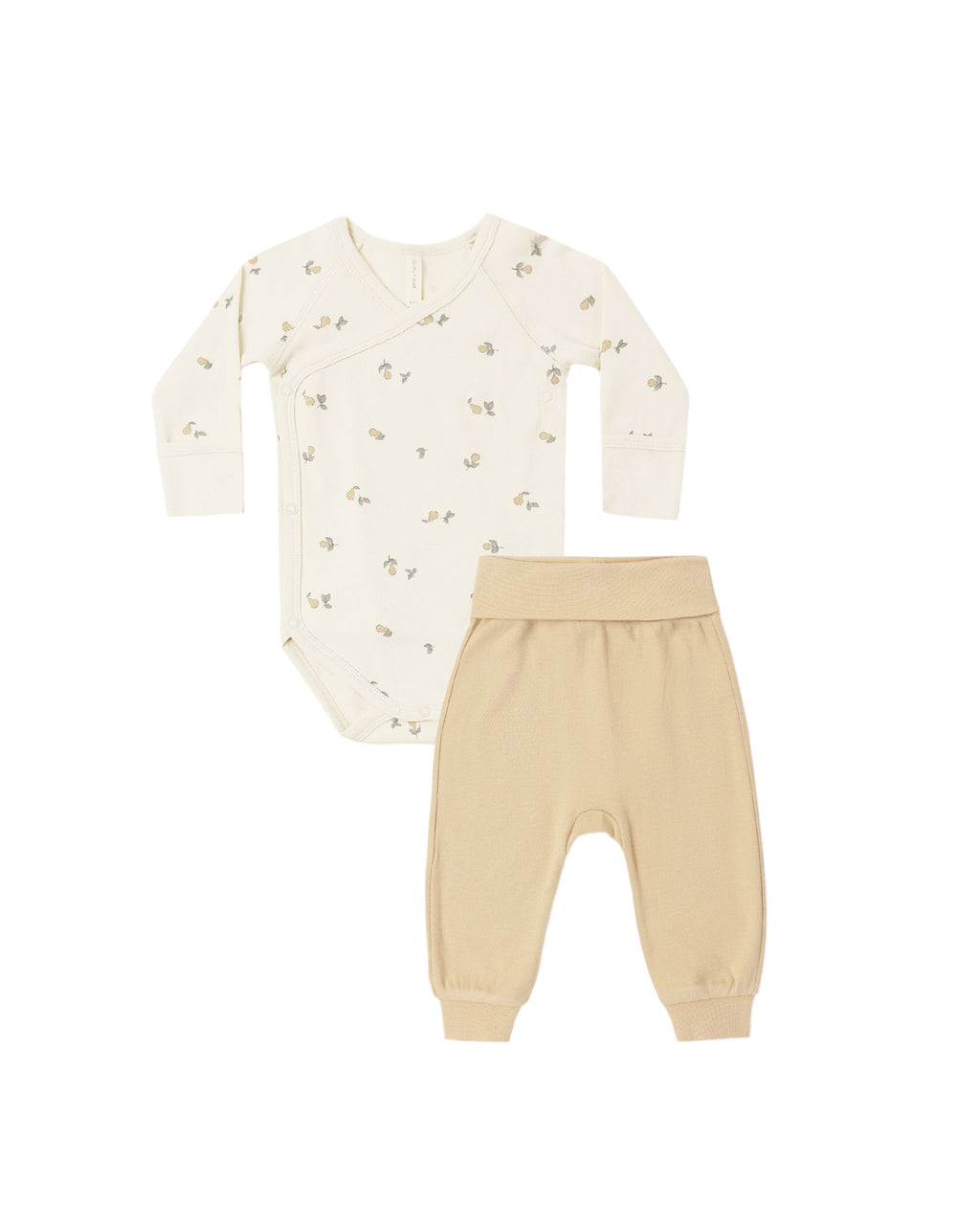 Side snap bodysuit + pant set Pears