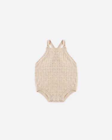 ANNIE KNIT ROMPER || ECRU