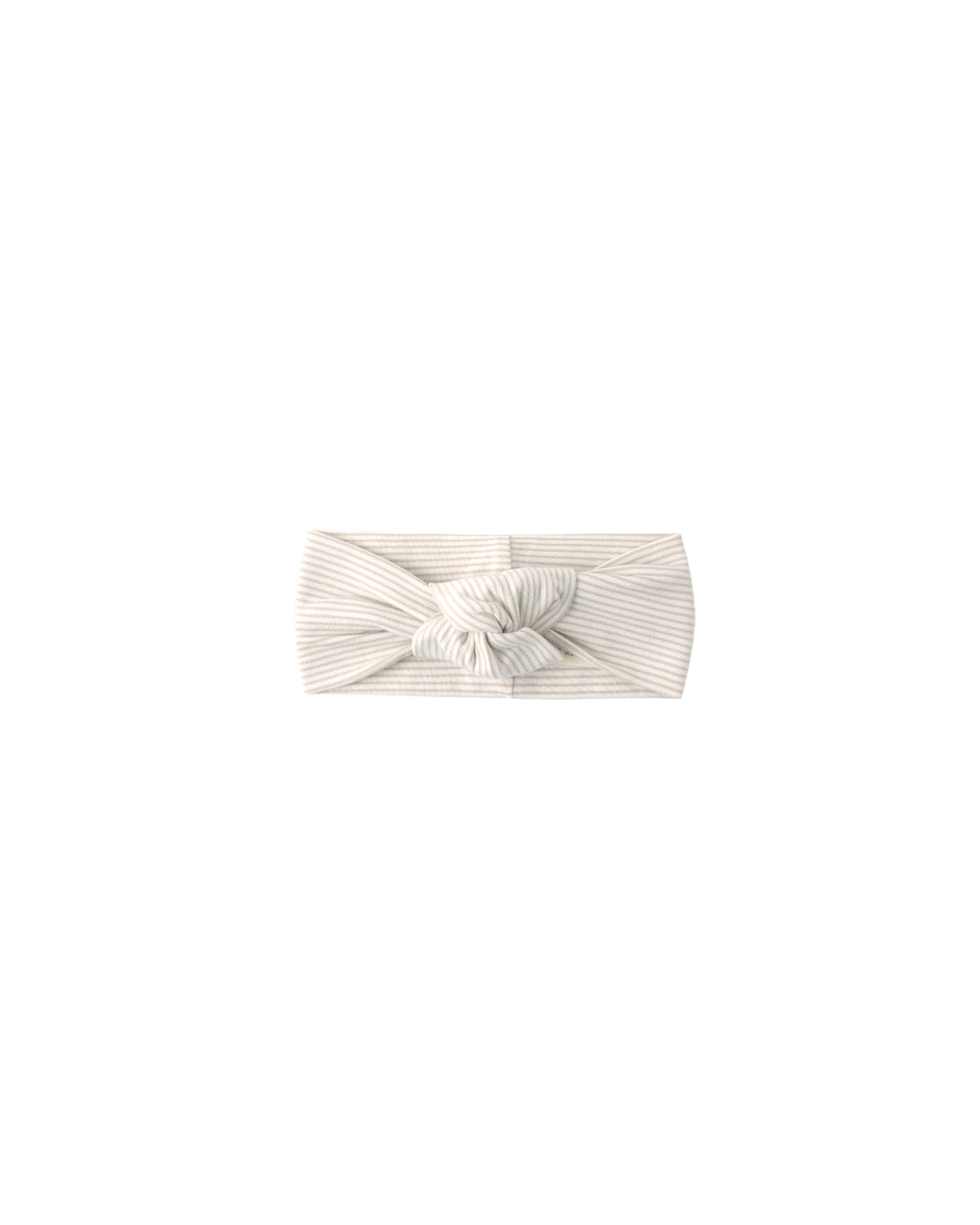 KNOTTED HEADBAND || OAT MICRO STRIPE