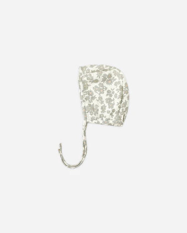 Woven Baby Bonnet || Green Floral