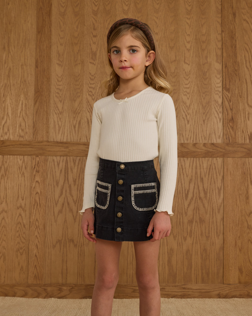 Denver Mini Skirt || Washed Black