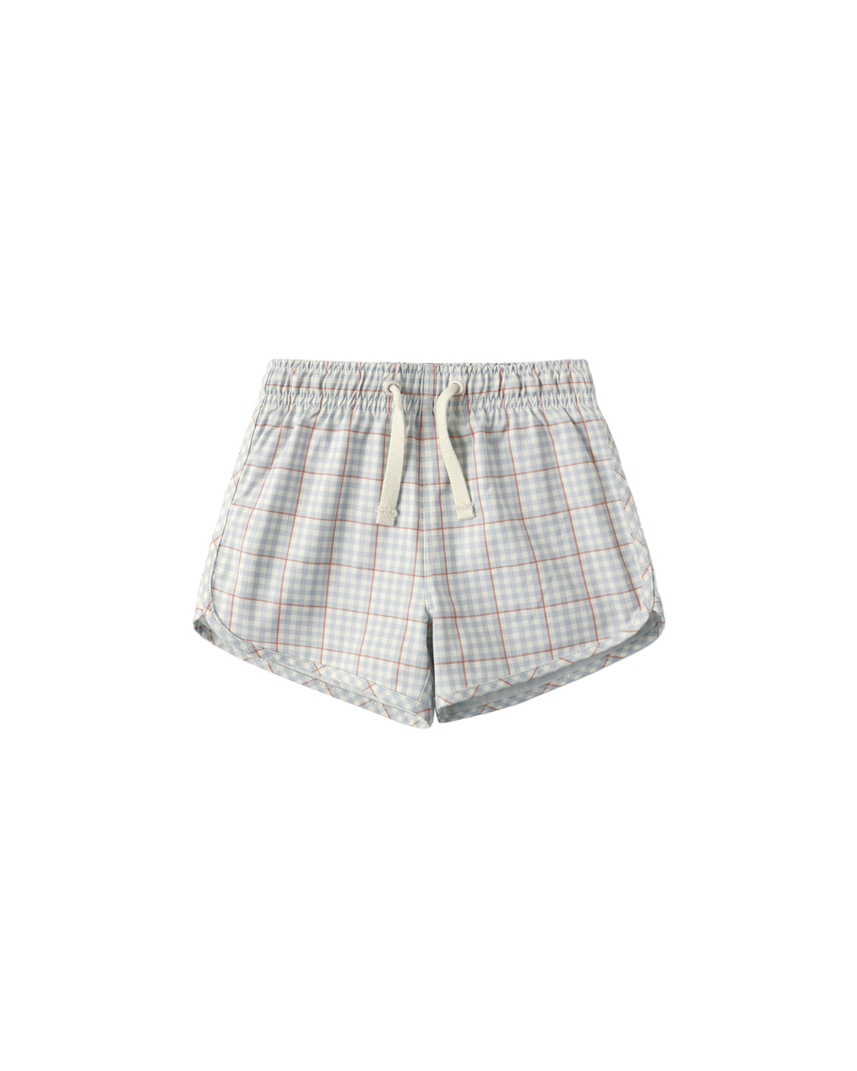 SWIM TRUNK LIGHT BLUE PLAID