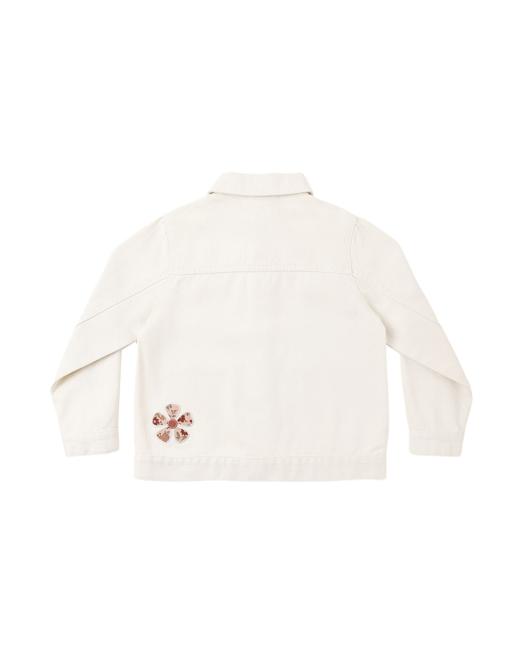 Denim Chore Coat Daisy Patches