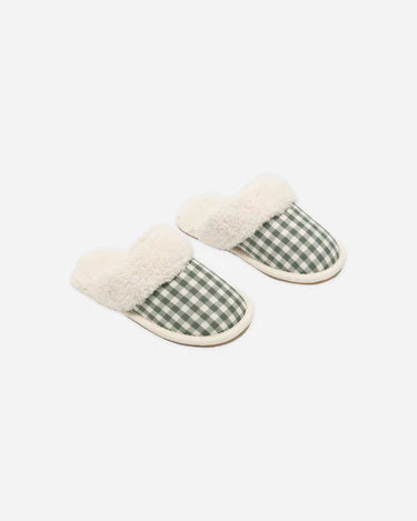 Slippers || Evergreen Gingham