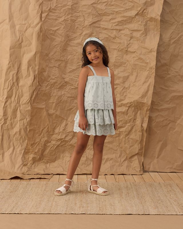 SWING TOP || SEAFOAM || ROSE MINI SKIRT SEAFOAM