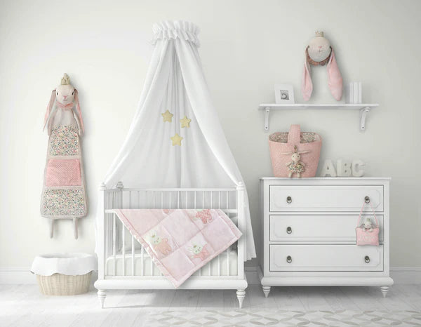 Pink Fabric Basket / Storage Caddy