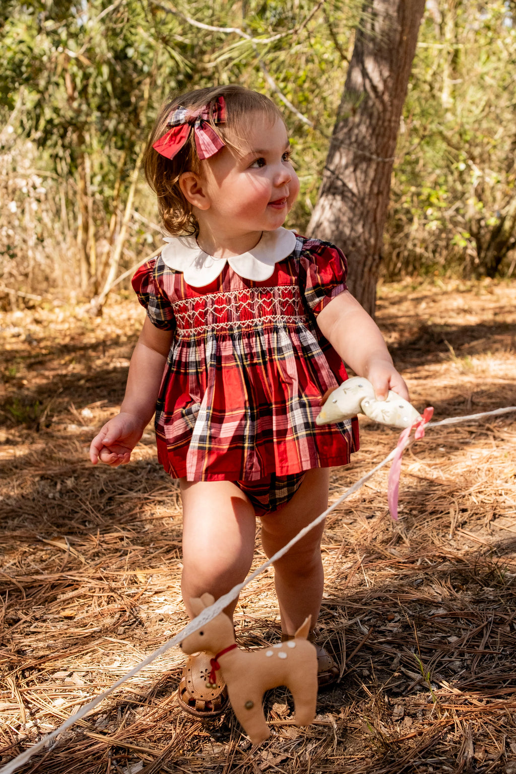 Clip Set - Tartan Red