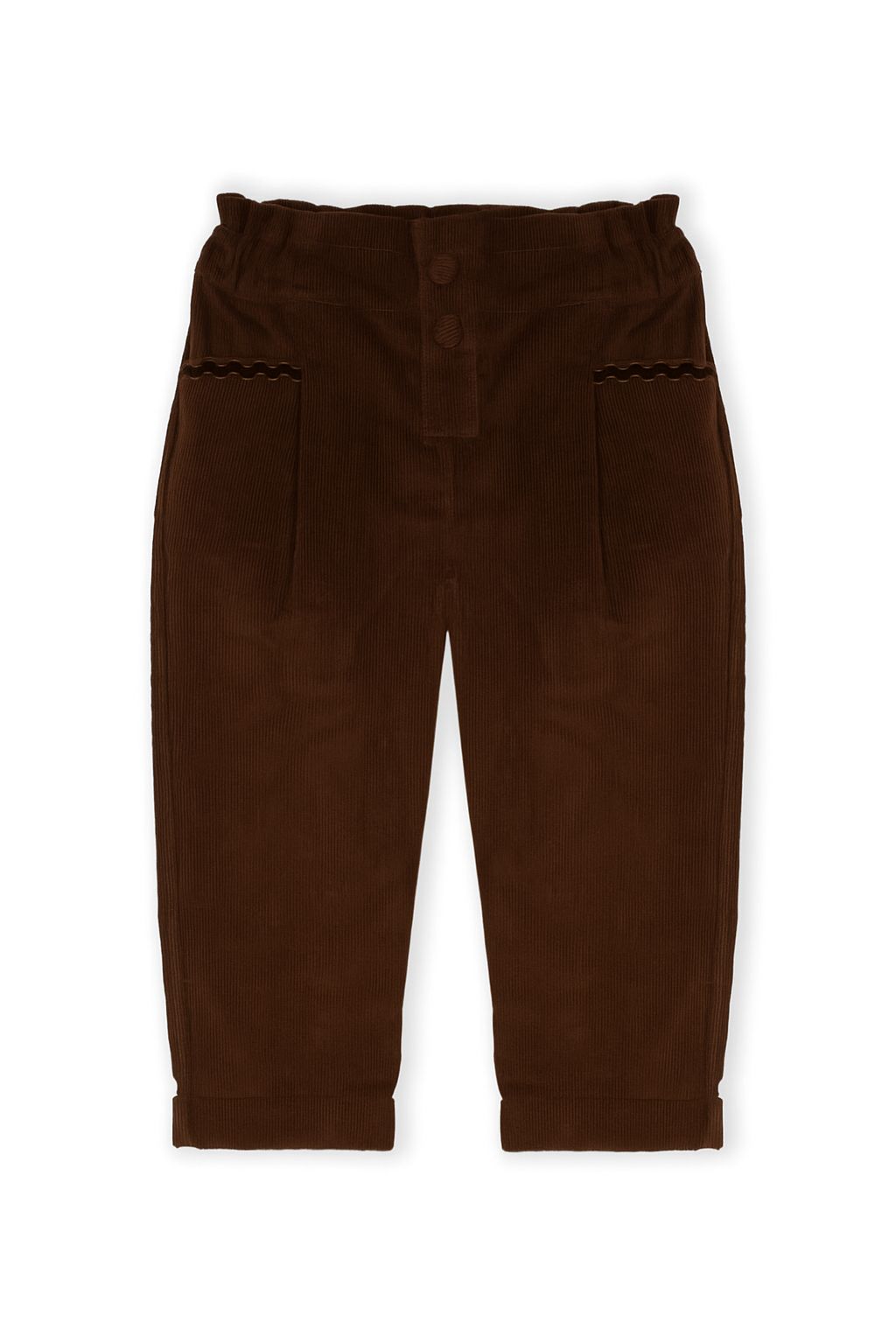 Pantalones Niña Castanho