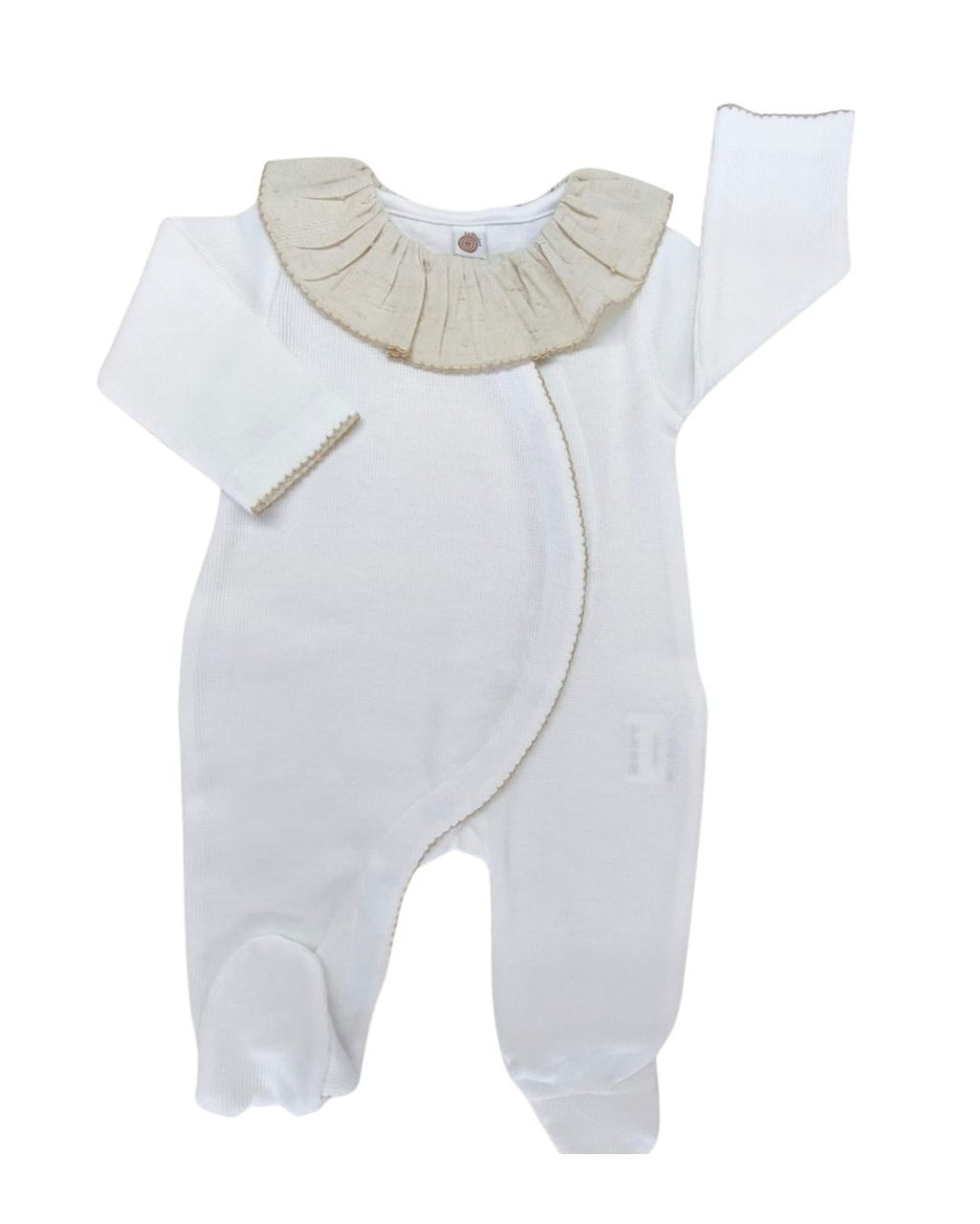 Pijama cuello Beige