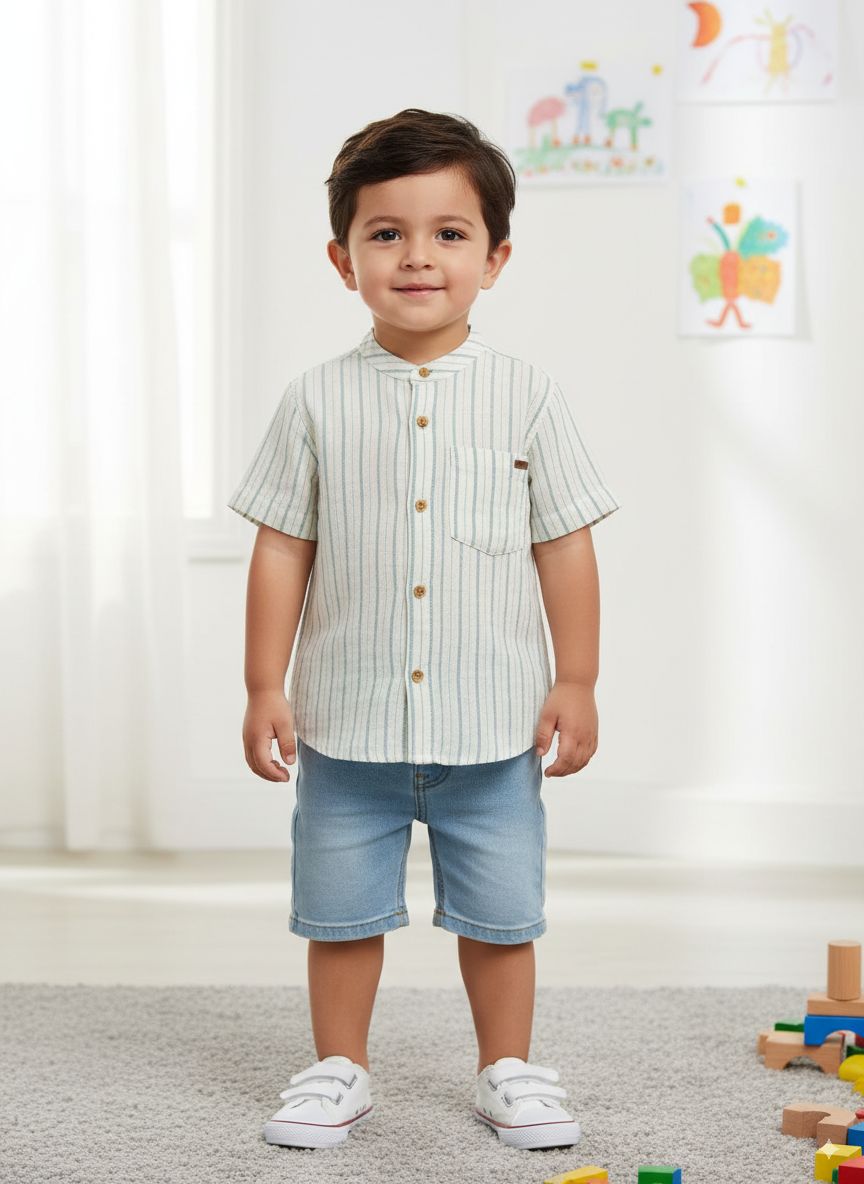 Camisa Rayas azul
