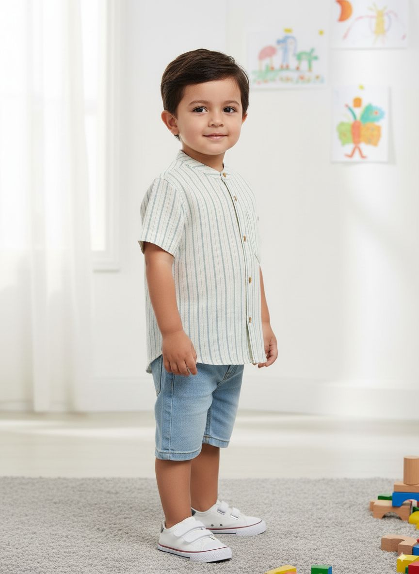 Camisa Rayas azul