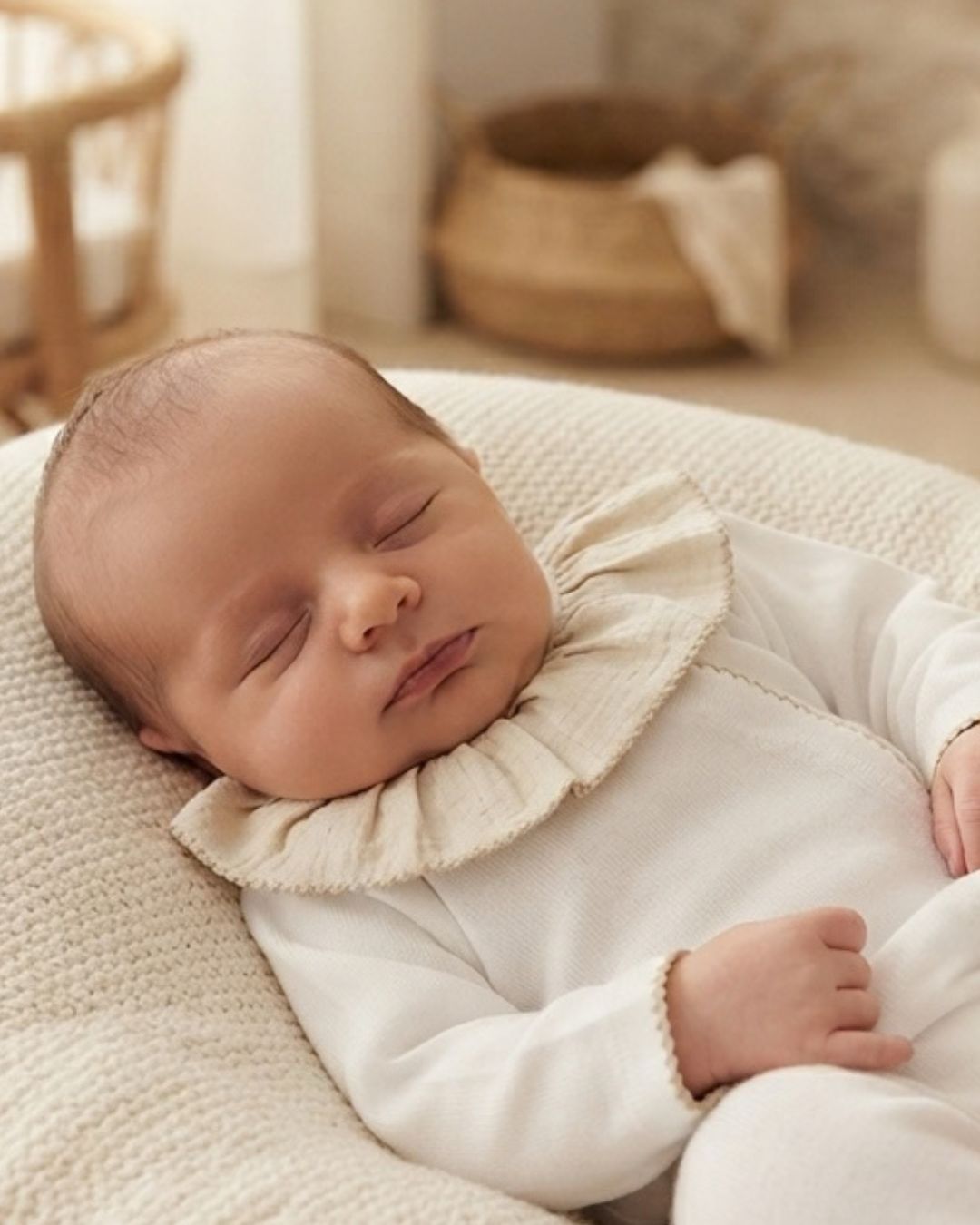 Pijama cuello Beige