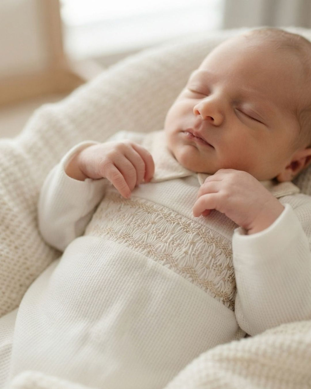 Pijama nido de Abeja Beige