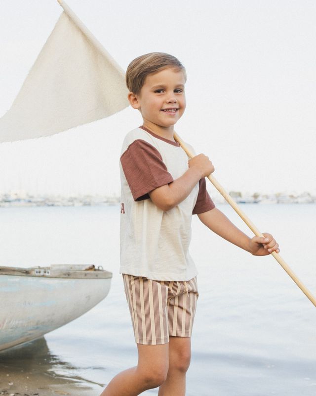 BOARDSHORT || BROWN BUTTERSCOTCH STRIPE
