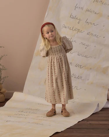 DELLA DRESS FLORAL STRIPE